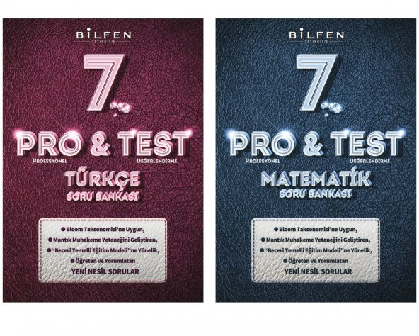 Bilfen 7.Sınıf Türkçe & Matematik ProTest Soru Bankası
