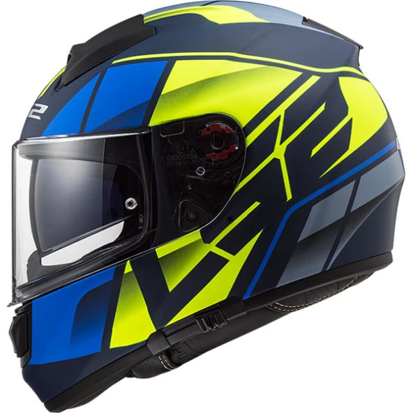 LS2 VECTOR KRIPTON MAT MAVİ-NEON SARI KASK M