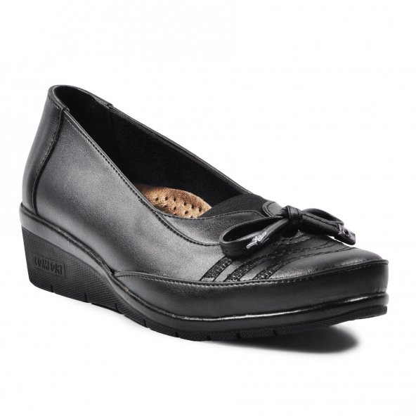 Ayakmod 162 Siyah Topuk Jel Destekli Kadın Ayakkabı