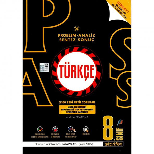 Startfen Yayınları Pass 8. Sınıf Türkçe Yeni Nesil Soru Bankası