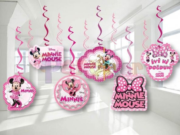 Minnie Mouse Tavan Süsü 6’lı