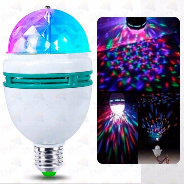 LED DİSKO LAMBA DÖNEBİLEN IŞIKLI PARTİ DİSCO LAMBASI