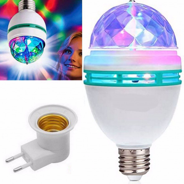 LED DİSKO LAMBA DÖNEBİLEN IŞIKLI PARTİ DİSCO LAMBASI - 5