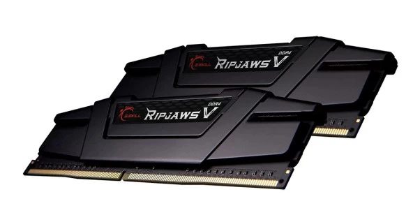 GSKILL RipjawsV 64GB (2X32) DDR4-3200Mhz CL16 Siyah 1.35V (F4-3200C16D-64GVK) - 2