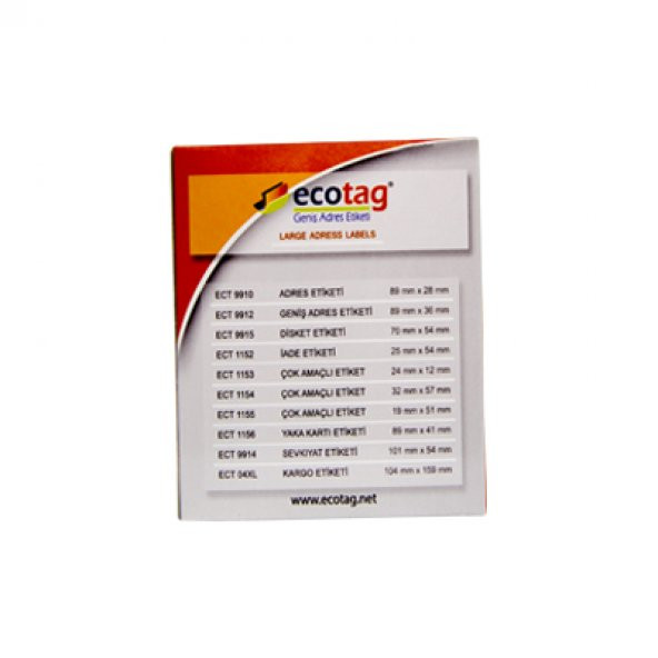 Ecotag Dymo Lw Muadili Geniş Adres Etiketi Şeffaf 89 mm x 36 mm - 4