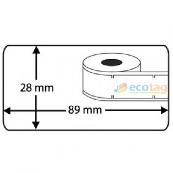 Ecotag Dymo Lw Muadili Adres Etiketi Küçük 89 mm x 28 mm 260 Adet - 4