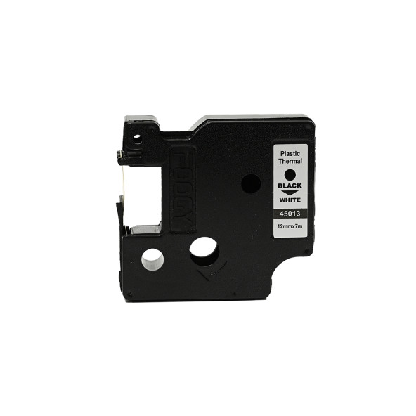 Foogy Dymo D1 Uyumlu Thermal Plastik Şerit Etiket  Beyaz - 12 mm x 7 m - 45013 - 7