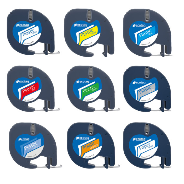 EcotagPlus Dymo Letratag Muadili Plastik Şerit Etiket Şeffaf 10 lu Eco Paket - 4