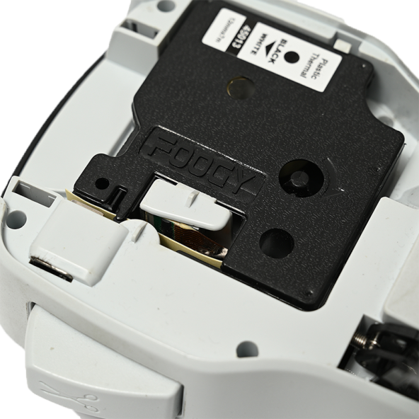 Foogy Dymo D1 Uyumlu Plastik Şerit Etiket Mavi-Siyah 12 mm x 7 mt - 5