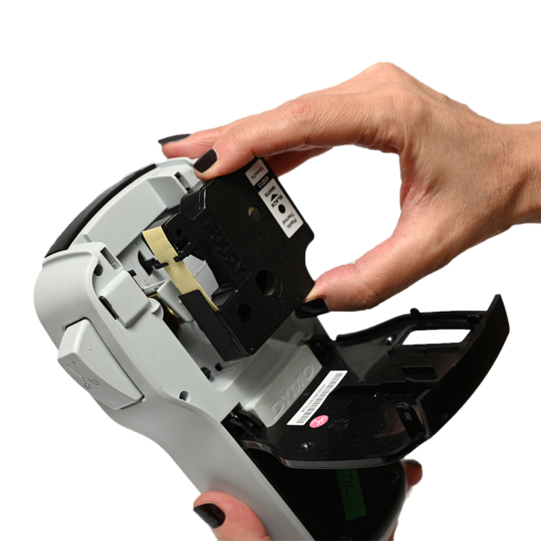 Foogy Dymo D1 Uyumlu Plastik Şerit Etiket Mavi-Siyah 12 mm x 7 mt - 6