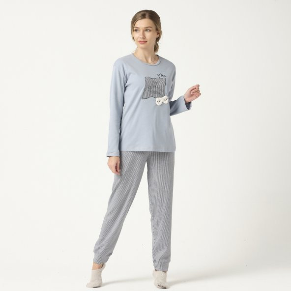 Adelina -  Kadın Uzun Kollu Pijama Takımı
