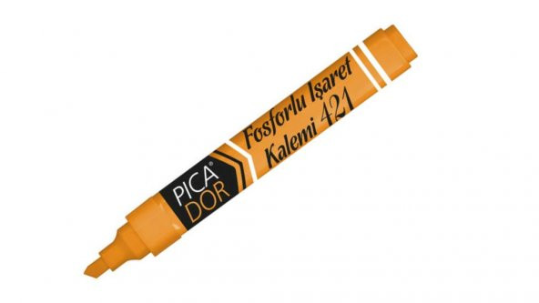 PICADOR DOLAN  FOSFORLU KALEM PASTEL TURUNCU (421) - Resim 2