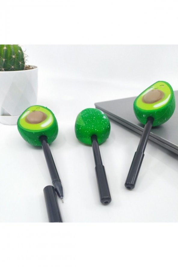 Avokado Squishy Kalem 18 cm Hediyelik Dekoratif Şık Sukuşi Kalem - 4