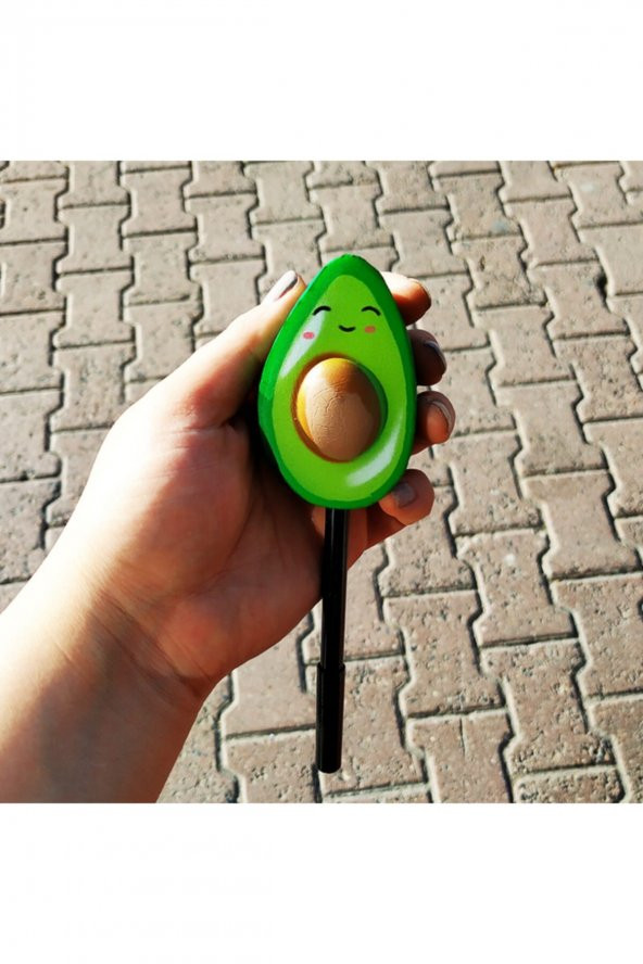 Avokado Squishy Kalem 18 cm Hediyelik Dekoratif Şık Sukuşi Kalem - 5