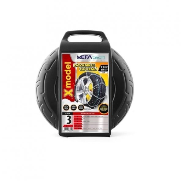 Mefa Tech Oto Kar Zinciri X Tipi Tse Belgeli 195/60 R15
