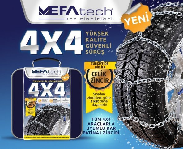 Mefatech Renault Espace Suv 4X4 Takmatik Kar Zinciri 1Tk 2 Ad
