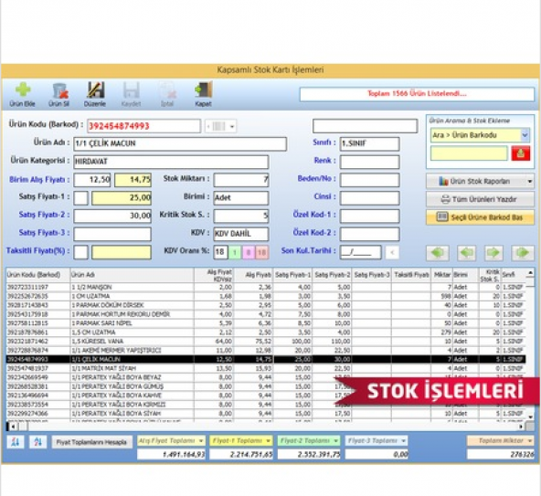 Fatura Yazdırma Programı + Stok + Kasa + Cari - 7