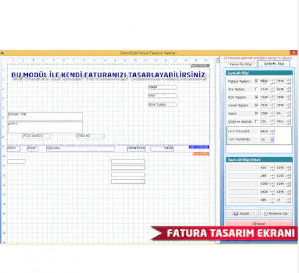 Fatura Yazdırma Programı + Stok + Kasa + Cari - 11