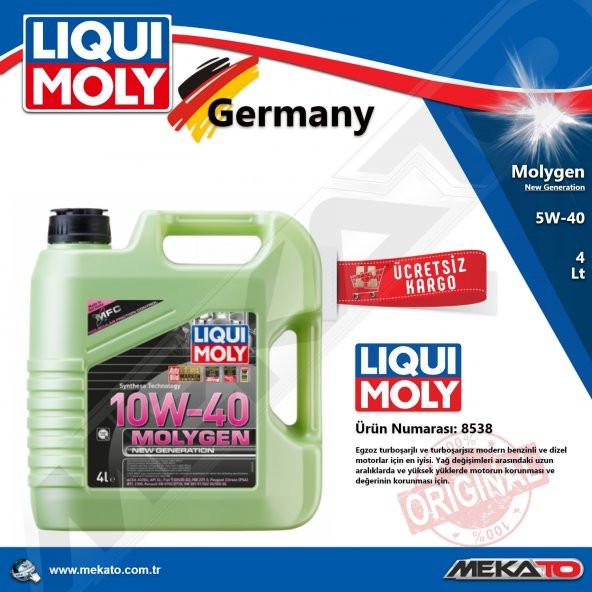 Liqui Moly Molygen New Generation 10W40 Motor Yağı 4LT