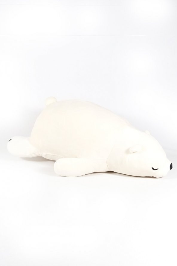 Peluş Yatan Yastık Kutup Ayısı 55 Cm Uyku Arkadaşı Hediyelik - 3