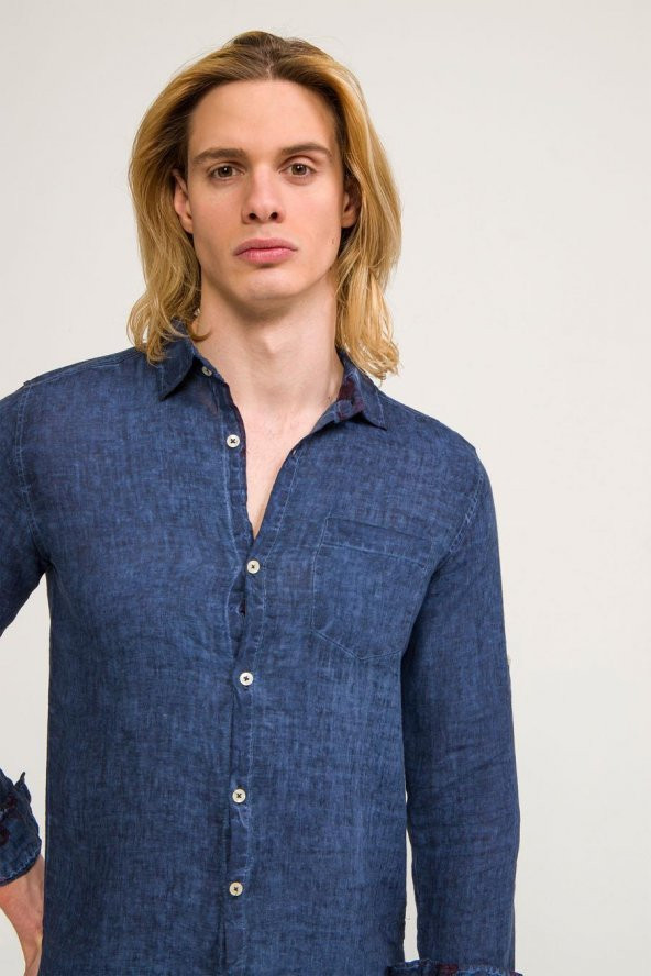 Kolları Desenli Gömlek - 3