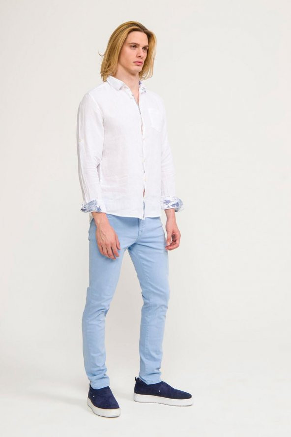 Kolları Desenli Gömlek - 9