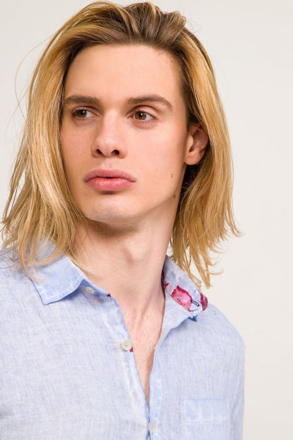 Kolları Desenli Gömlek - 12