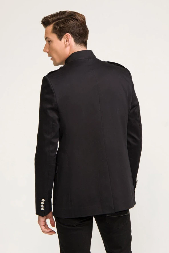 CEKMON Hakim Yaka Çok Çepli Erkek Spor Ceket - 5