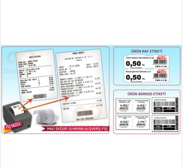 Dokunmatik Barkodlu Satış Sistemi Her Şey Dahil Sistem - 9
