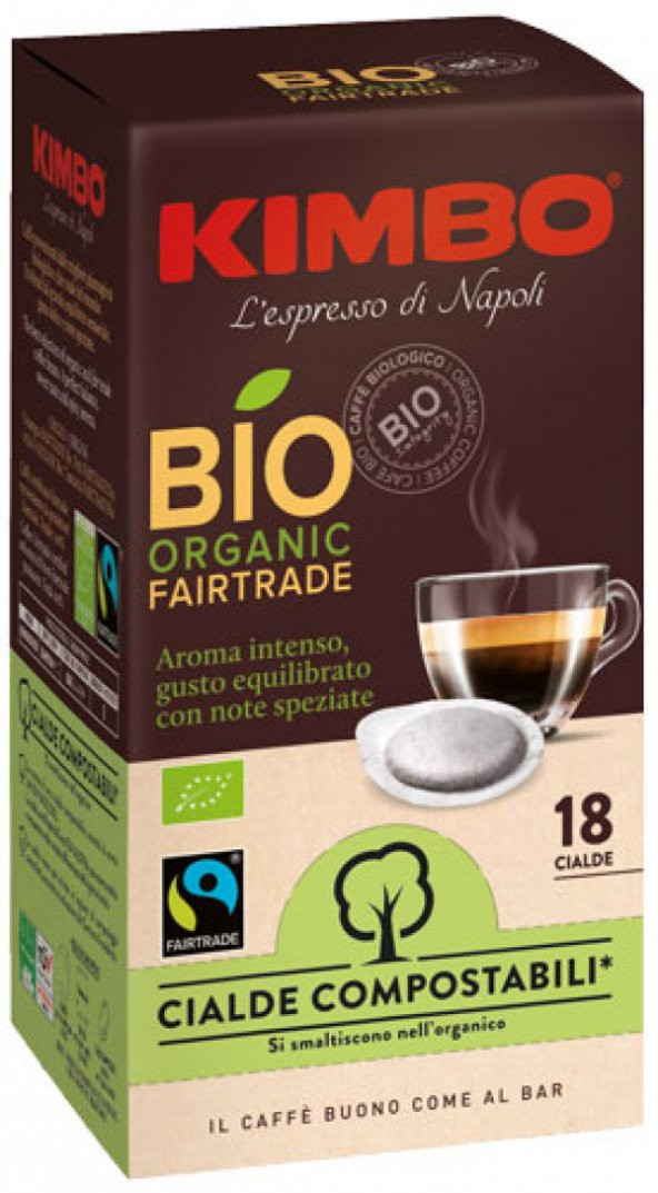 Kimbo Bio Organic Yassı Pod Kahve (18 lik kutuda)