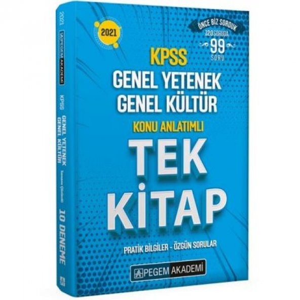 Pegem KPSS G.Y  G.K  Lisans Konu Anlatımlı Tek Kitap 2021 - 1