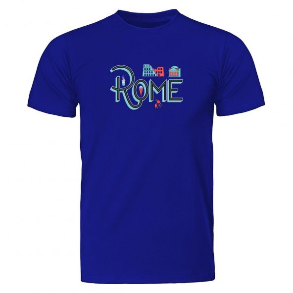 Legend City Roma Mavi Tişört Unisex