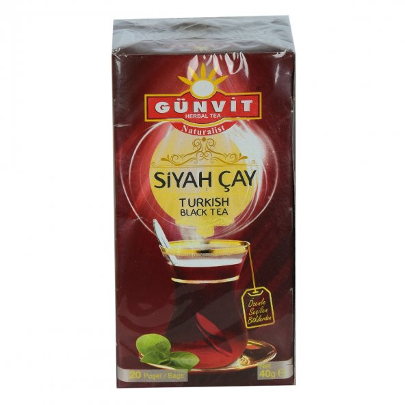 Günvit Siyah Çay 2 Gr X 20 Süzen Poşet 40 Gr - 2