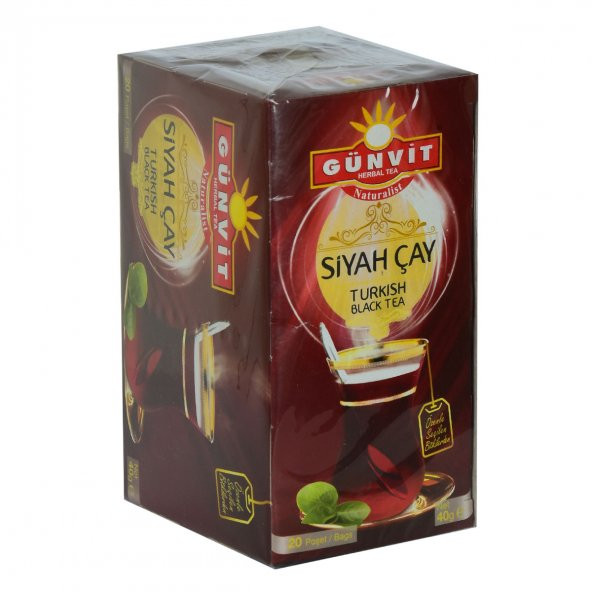 Günvit Siyah Çay 2 Gr X 20 Süzen Poşet 40 Gr - 4