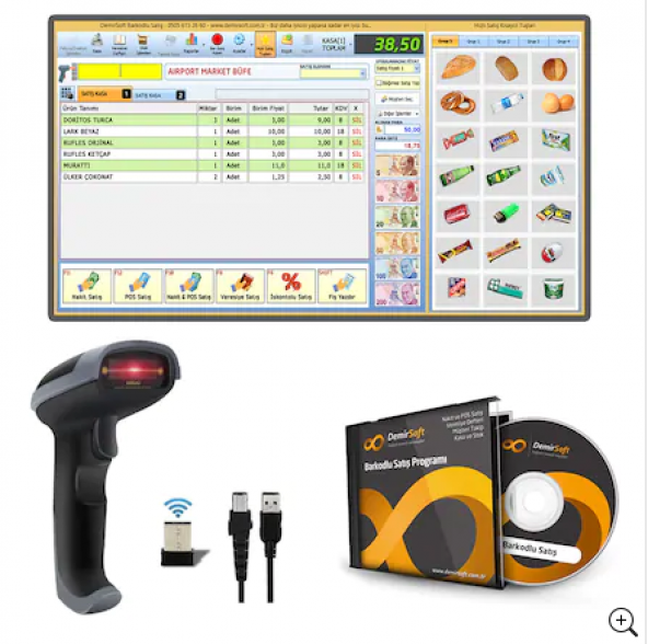 Kablosuz Barkod Okuyucu  Barkodlu Satış Programı