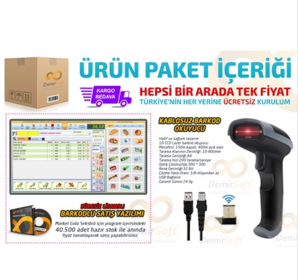 Kablosuz Barkod Okuyucu  Barkodlu Satış Programı - 2