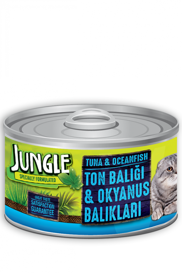 Jungle Kedi 85 gr Ton-Okyanus Balıklı Yaş Ezme  Kedi Konserve Yaş maması Skt: 07/2024