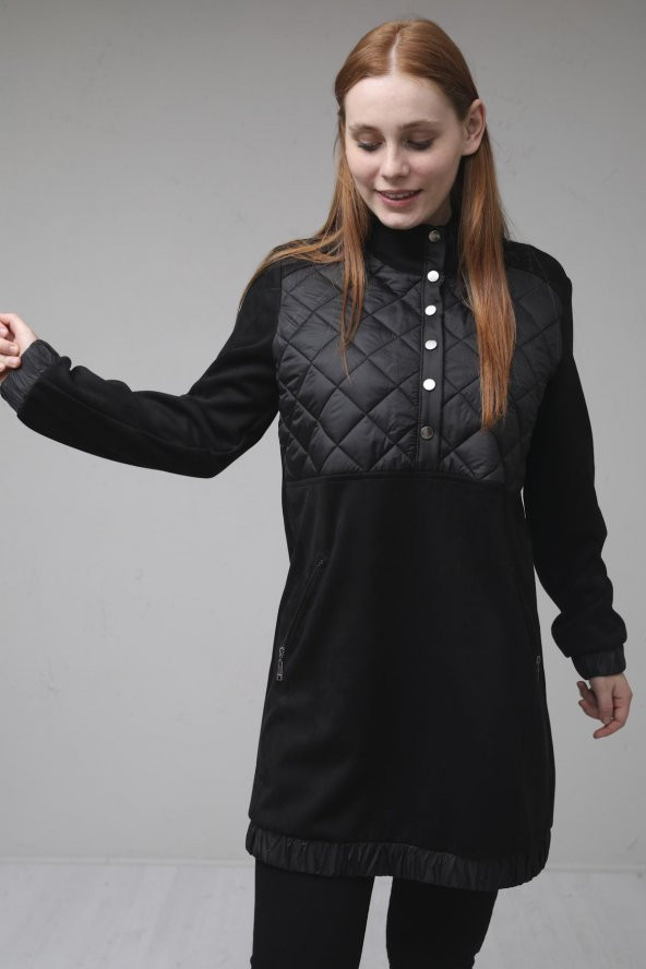 KAPİTONELİ SWEATSHİRT Siyah - 5