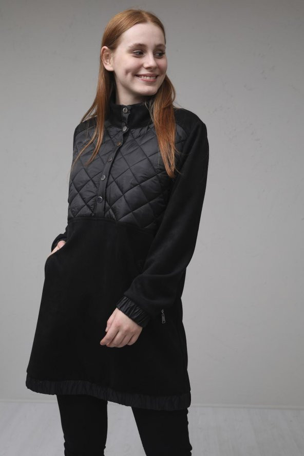 KAPİTONELİ SWEATSHİRT Siyah - 4
