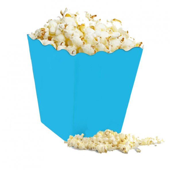 Mavi Renk Mısır (Popcorn) Kutusu (8 Adet)