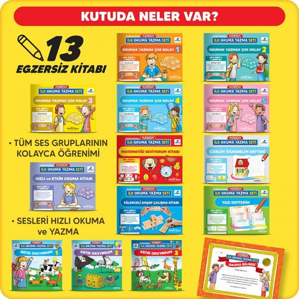 Adeda İlk Okuma Yazma Seti - 5