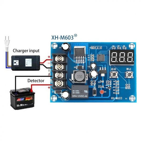 XH-M603 şarj kontrol modülü 12-24V depolama lityum pil şarj cihazı kontrol anahtarı koruma levhası