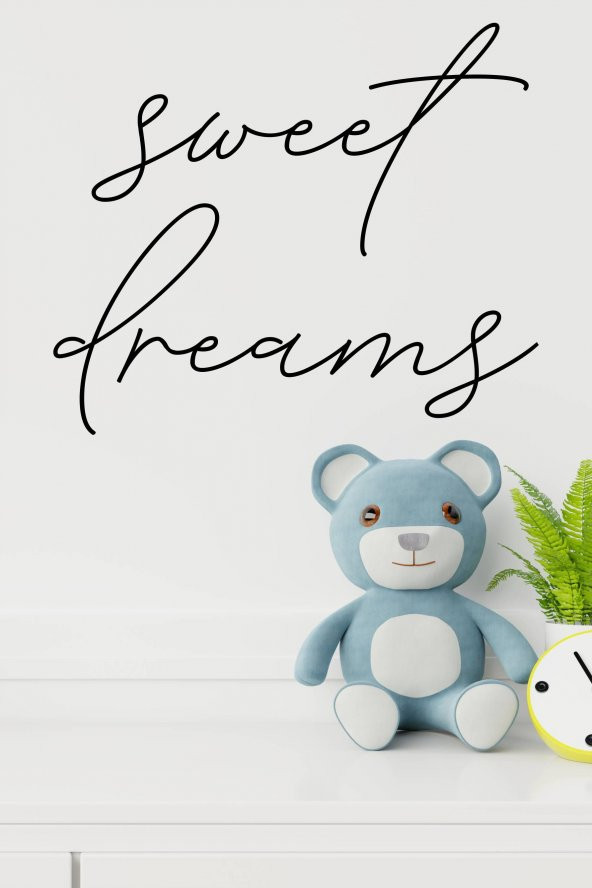 Sweet Dreams Çocuk Bebek Odası Suvar Sticker-Küçük Boy(25x32cm)