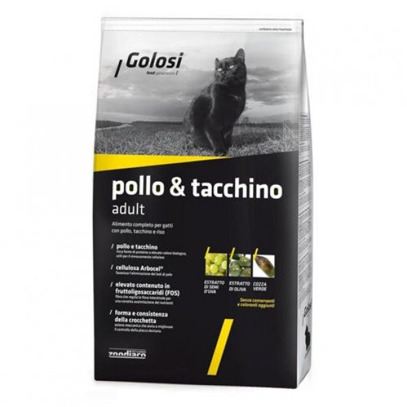 Golosi Cat Pollo&Tacchino Tavuk Etli ve Hindili Kedi Maması 7.5 Kg
