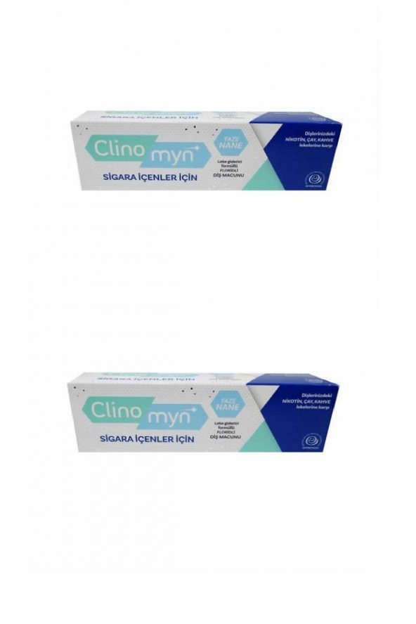 Clinomyn Sigara İçenler İçin Beyazlatıcı Diş Macunu 75 Ml 2li paket