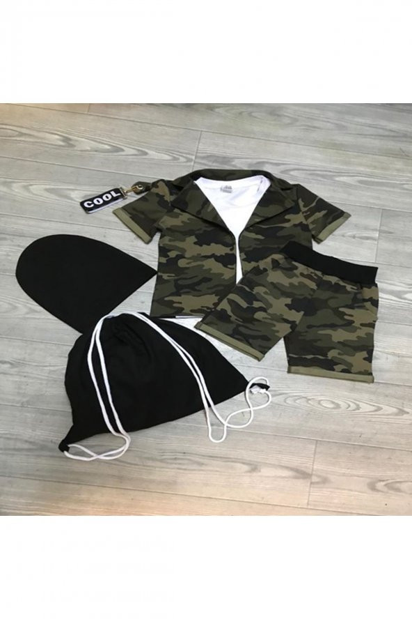 Erkek Çocuk Kamuflaj Ceket Set - 2