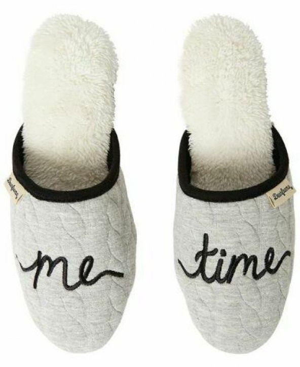 Me Time Yazı Temalı Sürgülü Ev Terliği