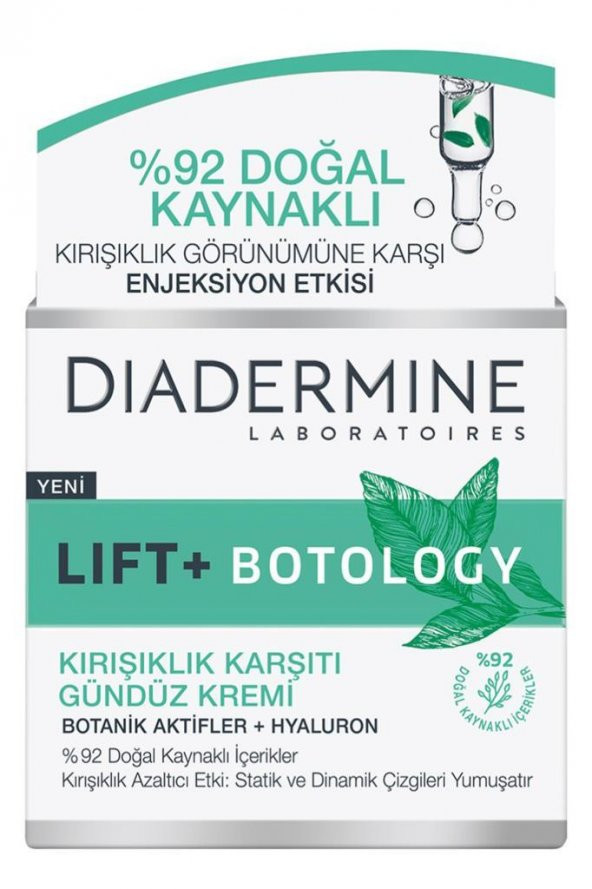 Diadermine Lift+ Botology Kırışıklık Karşıtı Gündüz Kremi 50 ml. (92 Doğal Kaynaklı)