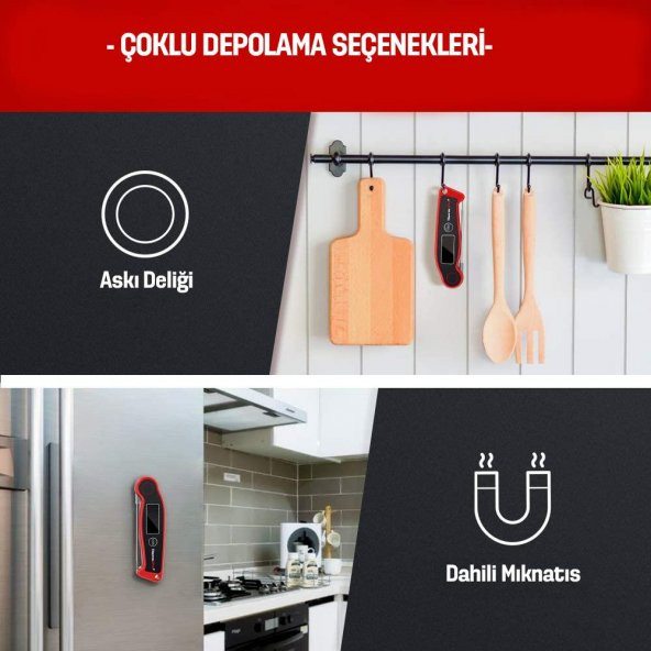 Thermopro Tp19 Su Geçirmez Katlanabilir Gıda Pişirme Termometresi - Resim 3