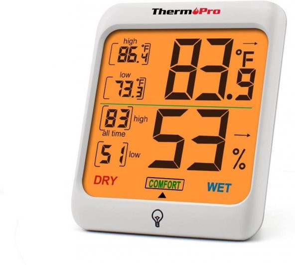 ThermoPro TP53 Termometre İç Mekan Dijital Sıcaklık ve Nem Ölçer